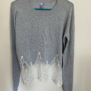 Francesca’s Mixed Lace Sweater